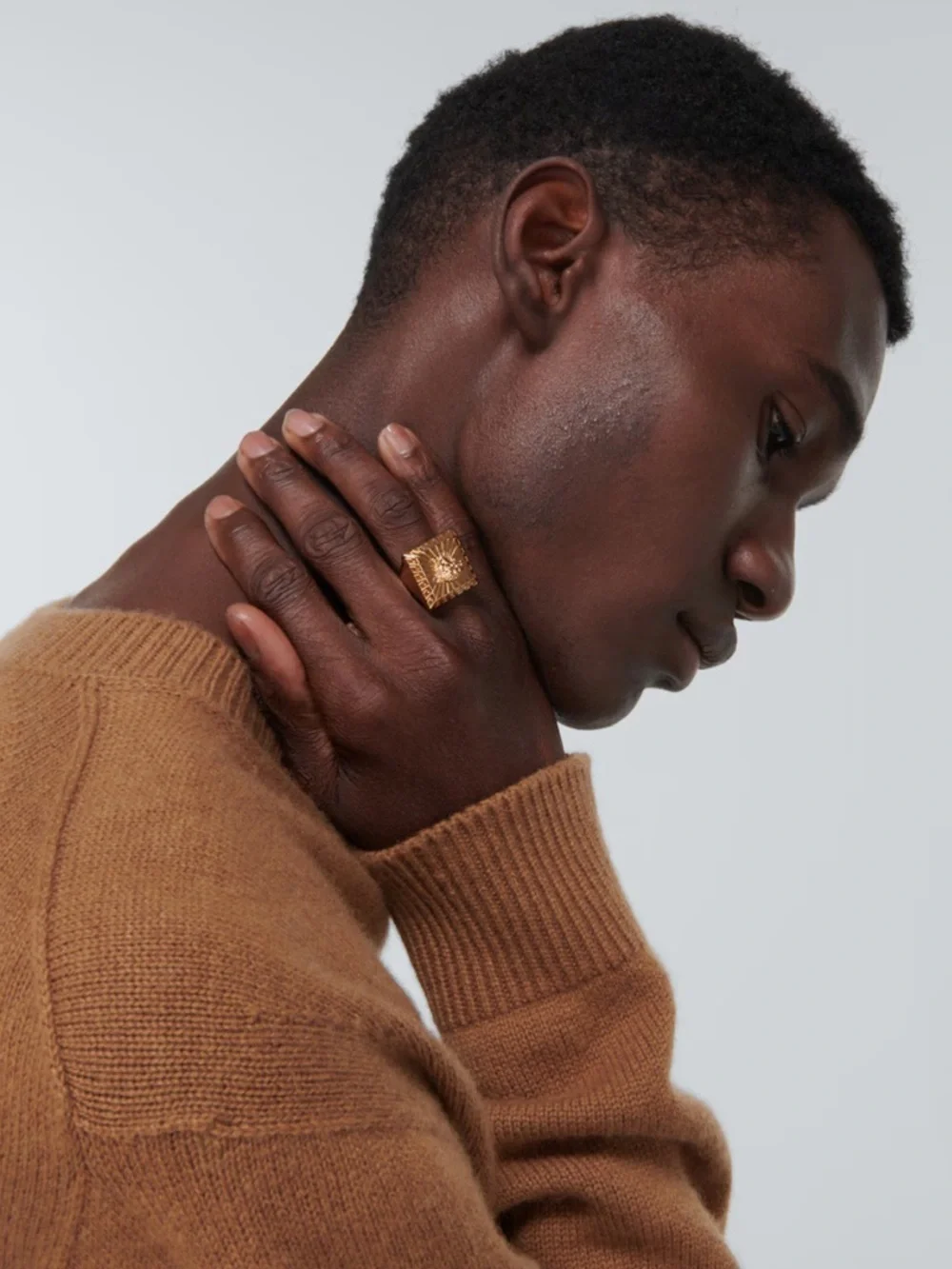 Versace Gold Medusa Signet Ring